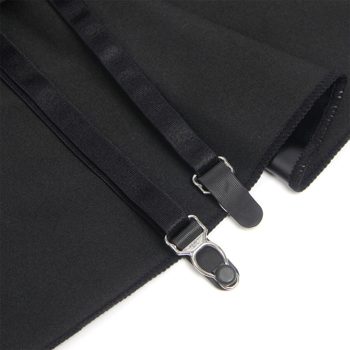 SUBBLIME - 957711 VESTIDO DE COURO COM ZÍPER DE RENDA PRETO L/XL