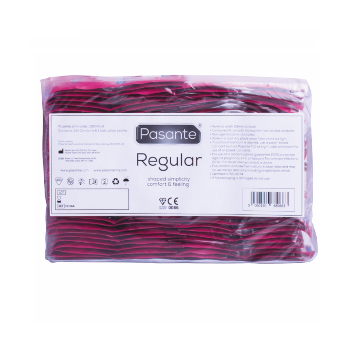 PASANTE - DE PRESERVATIVOS GAMA REGULAR 144 UNIDADES