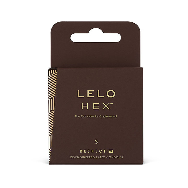 LELO HEX CONDOMS RESPECT XL 3 PACK