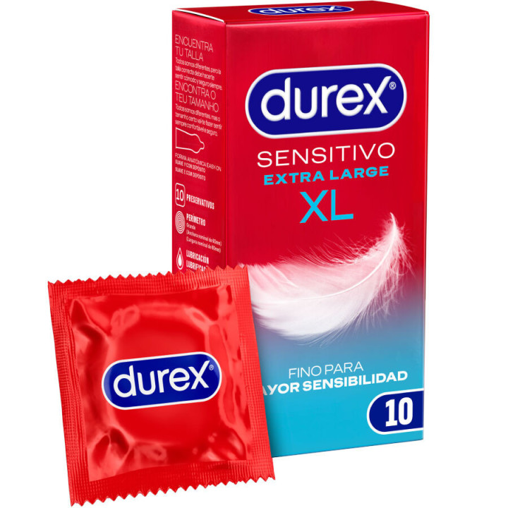 DUREX - PRESERVATIVOS SENSITIVE XL 10 UNIDADES