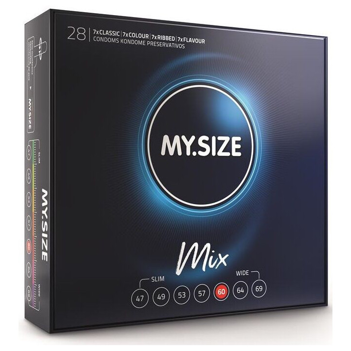 MY SIZE - MIX PRESERVATIVOS 60 MM 28 UNIDADES