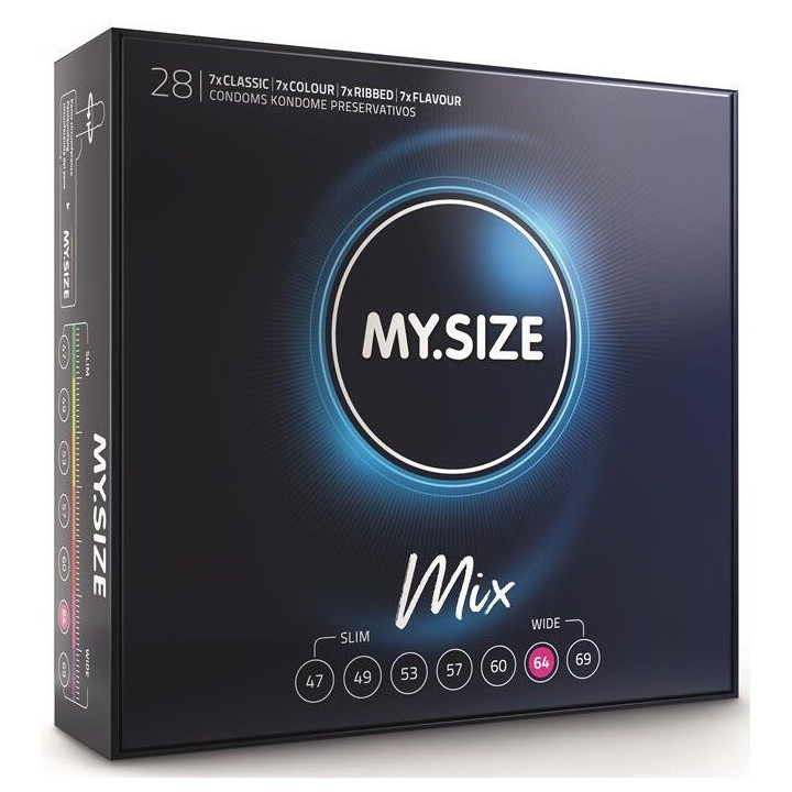 MY SIZE - MIX PRESERVATIVOS 64 MM 28 UNIDADES
