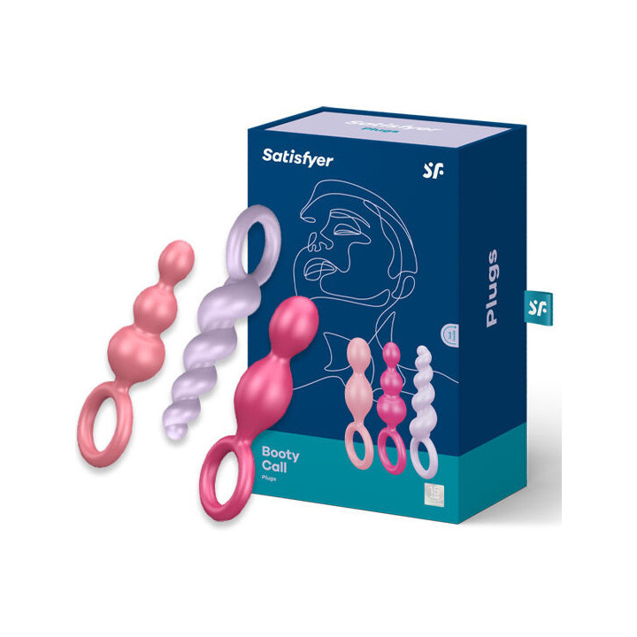 SATISFYER - CONJUNTO DE PLUGS ANAIS 3 PCS TRICOLOR