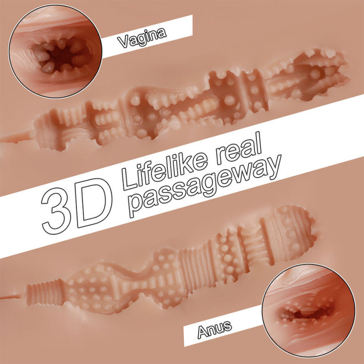 XISE - TRACY VIBRATÓRIO REALISTA MULTIPOSIÇÕES VAGINA E ÂNUS MASTURBADOR