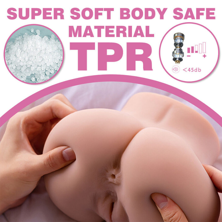 XISE - CONNIE BACK MASTURBADOR VAGINA E ÂNUS REALISTA MULTIPOSIÇÕES COM VIBRAÇÃO