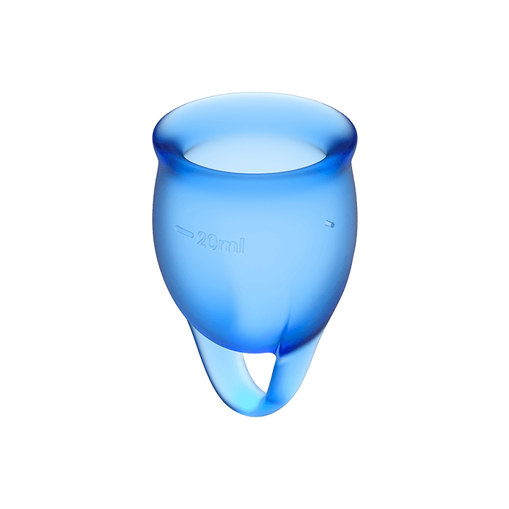 SATISFYER - COPO MENSTRUAL FEEL CONFIDENT AZUL ESCURO 15 + 20 ML