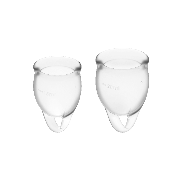 SATISFYER - COPO MENSTRUAL FEEL CONFIDENT TRANSPARENTE 15 + 20 ML