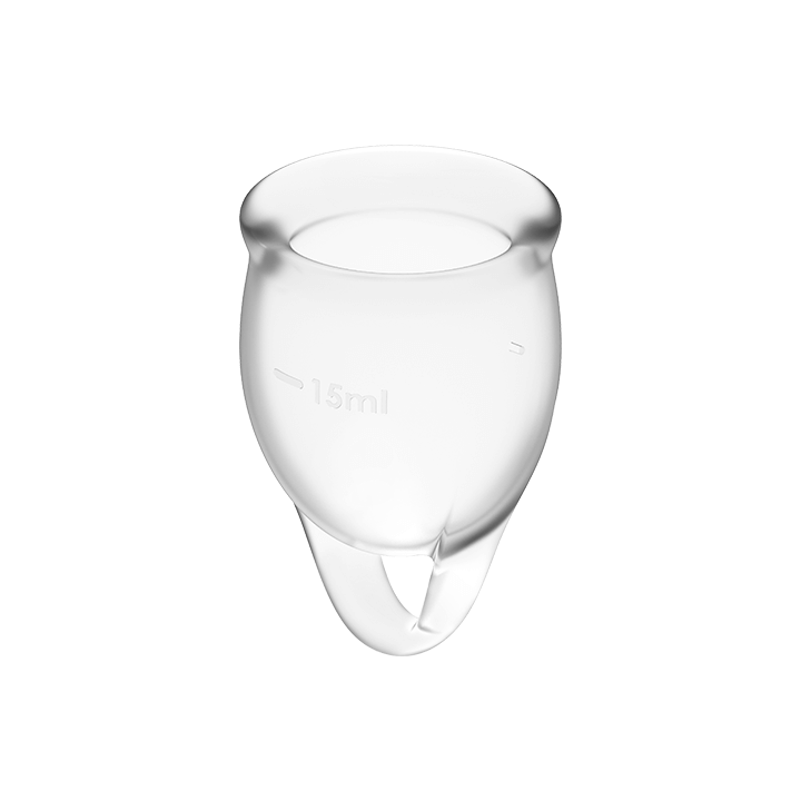 SATISFYER - COPO MENSTRUAL FEEL CONFIDENT TRANSPARENTE 15 + 20 ML