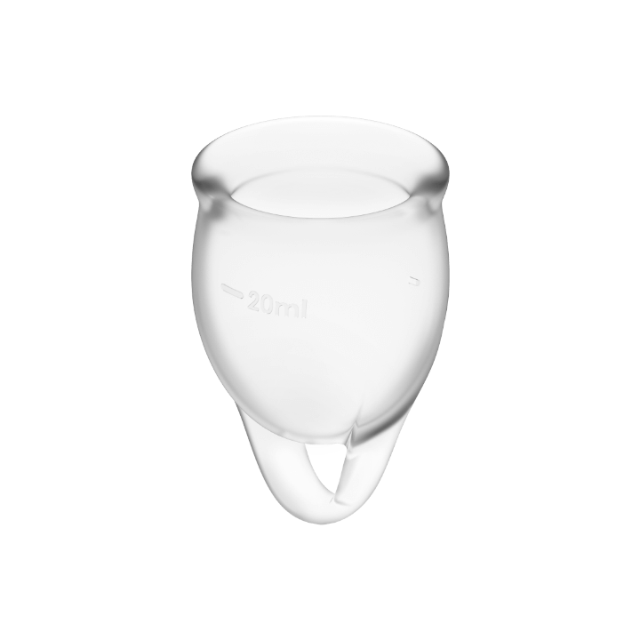 SATISFYER - COPO MENSTRUAL FEEL CONFIDENT TRANSPARENTE 15 + 20 ML