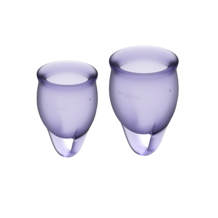 SATISFYER - COPO MENSTRUAL FEEL CONFIDENT ROXO 15 + 20 ML
