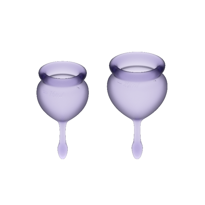 SATISFYER - FEEL GOOD COPO MENSTRUAL ROXO 15 + 20 ML