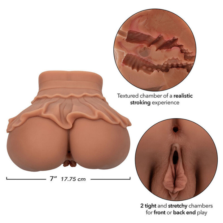 CALEXOTICS - A RAINHA DO BAILE MASTURBADOR DUPLO REALÍSTICO CARAMELO