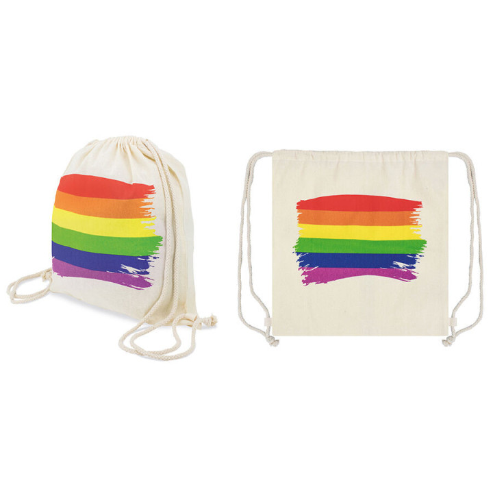 PRIDE - MOCHILA COM BANDEIRA LGBT DE ALGODO