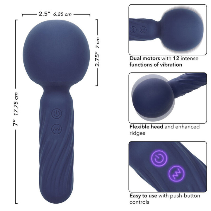 CALEXOTICS - CHARISMA SEDUCTION MASSAGER 12 FUNÇÕES 17.75 CM X 6.25 CM ROXO