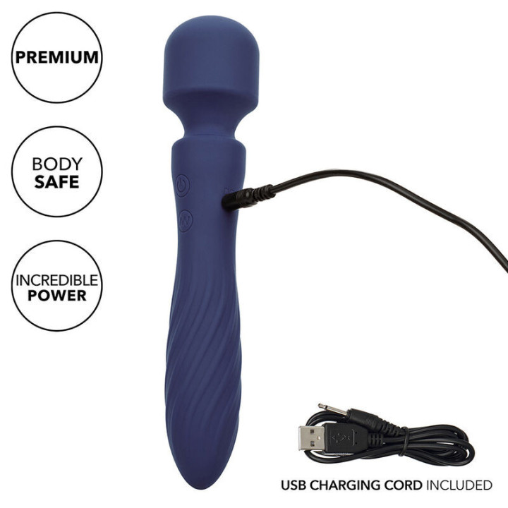 CALEXOTICS - CHARISMA MYSTIQUE MASSAGER DUAL MOTORS 12 FUNÇÕES 20.5 CM X 4.5 CM ROXO