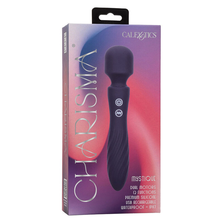 CALEXOTICS - CHARISMA MYSTIQUE MASSAGER DUAL MOTORS 12 FUNÇÕES 20.5 CM X 4.5 CM ROXO