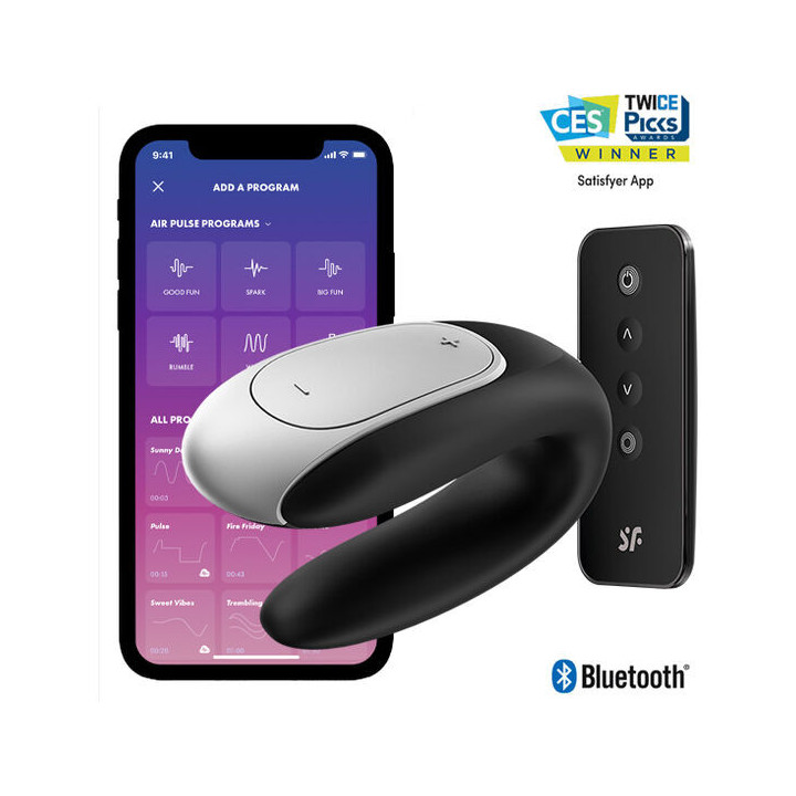 SATISFYER - VIBRADOR DOUBLE FUN PARTNER PRETO