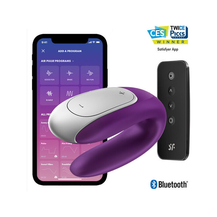 SATISFYER - VIBRADOR DOUBLE FUN PARTNER ROXO