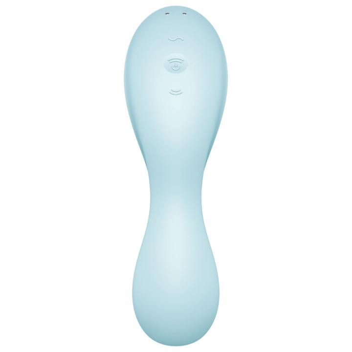 SATISFYER - CURVY TRINITY 5 ESTIMULADOR DE PULSO DE AR E APLICATIVO VIBRADOR AZUL