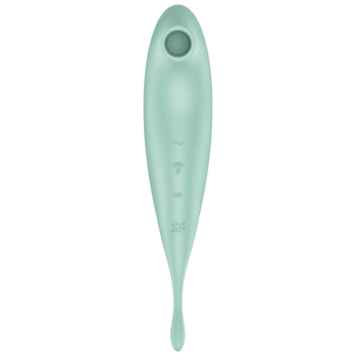SATISFYER - TWIRLING PRO+ ESTIMULADOR DE PULSO DE AR E APLICATIVO VIBRADOR VERDE