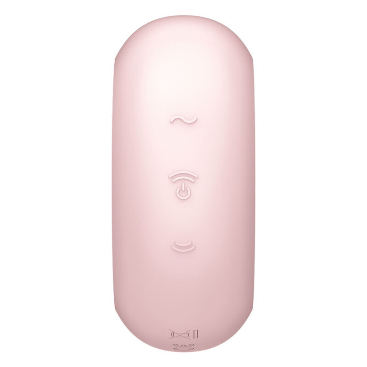 SATISFYER - PRO TO GO 3 ESTIMULADOR E VIBRADOR DE PULSO DE AR DUPLO ROSA
