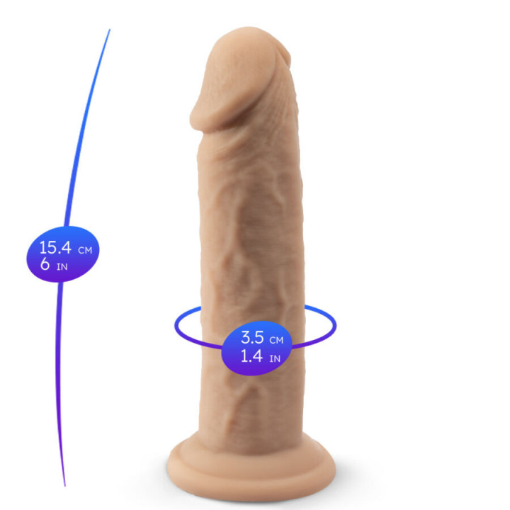 SILEXD - MODELO DE PÊNIS REALÍSTICO 2 SILICONE TERMORATIVO 15.4 CM
