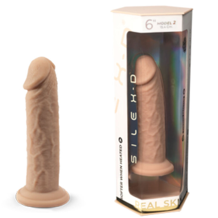 SILEXD - MODELO DE PÊNIS REALÍSTICO 2 SILICONE TERMORATIVO 15.4 CM