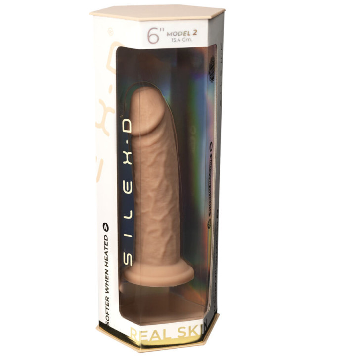 SILEXD - MODELO DE PÊNIS REALÍSTICO 2 SILICONE TERMORATIVO 15.4 CM
