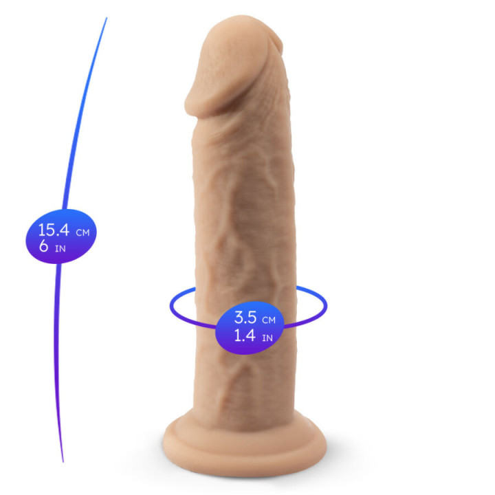 SILEXD - MODELO DE PÊNIS REALÍSTICO 2 SILICONE TERMORATIVO PREMIUM 15.4 CM