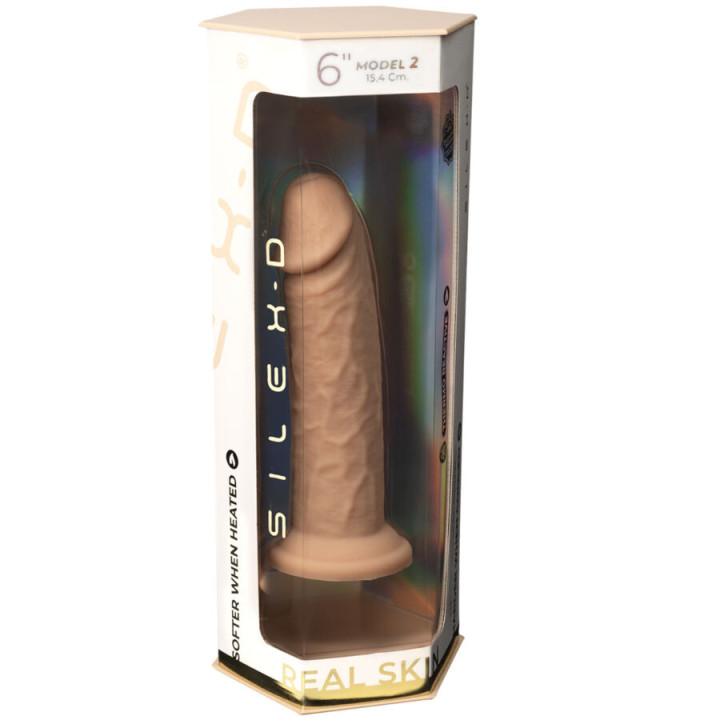 SILEXD - MODELO DE PÊNIS REALÍSTICO 2 SILICONE TERMORATIVO PREMIUM 15.4 CM
