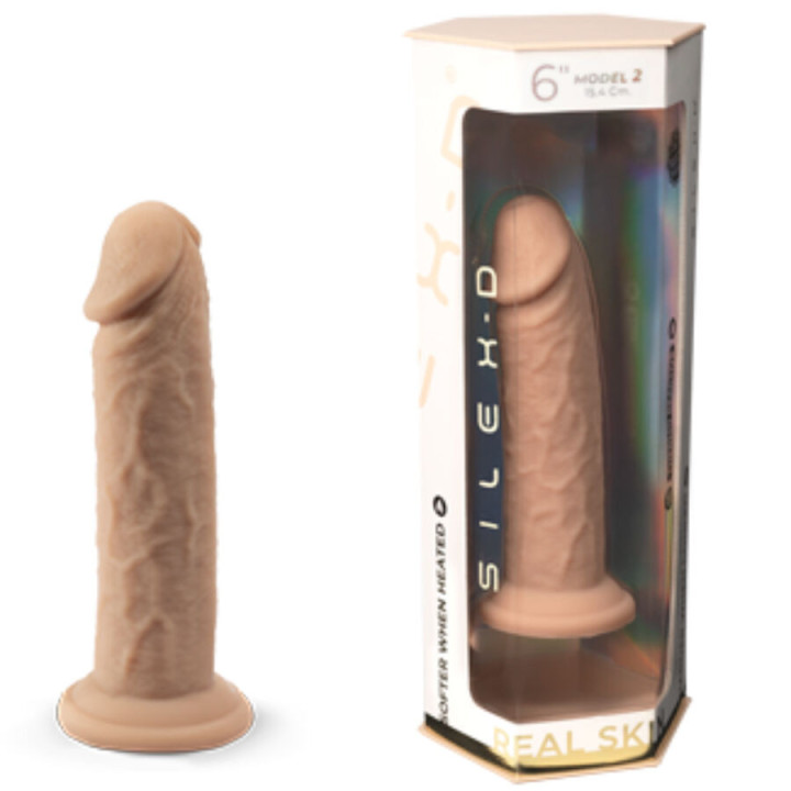SILEXD - MODELO DE PÊNIS REALÍSTICO 2 SILICONE TERMORATIVO PREMIUM 15.4 CM