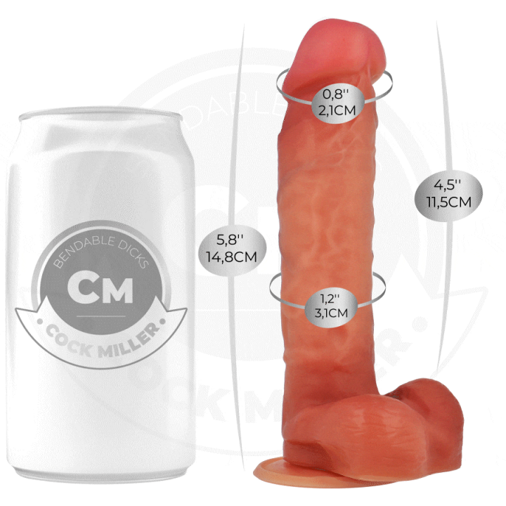 COCK MILLER - DILDO ARTICULÁVEL HIPERREALISTA 14.8 CM