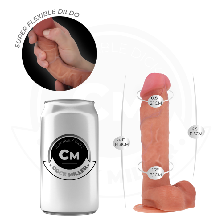 COCK MILLER - DILDO ARTICULÁVEL HIPERREALISTA 14.8 CM