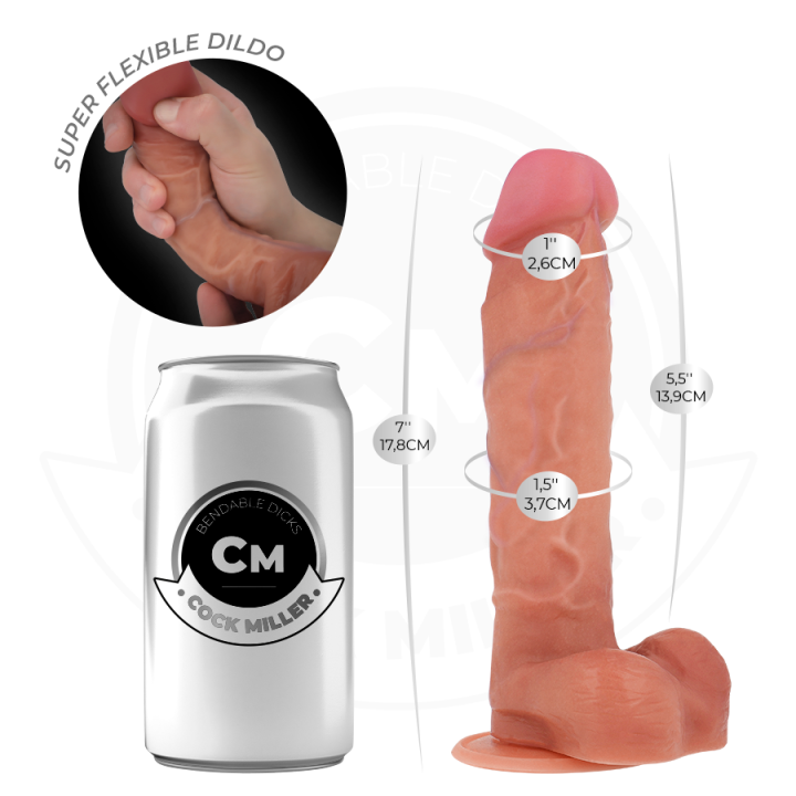 COCK MILLER - DILDO ARTICULÁVEL HIPERREALISTA 17.8 CM