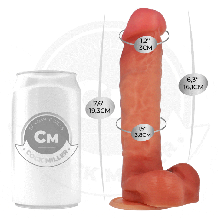 COCK MILLER - DILDO ARTICULÁVEL HIPERREALISTA 19.3 CM