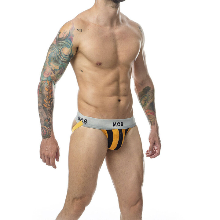 MOB - CALÇA CLASSIC JOCK STRIPE LARANJA TAMANHO M