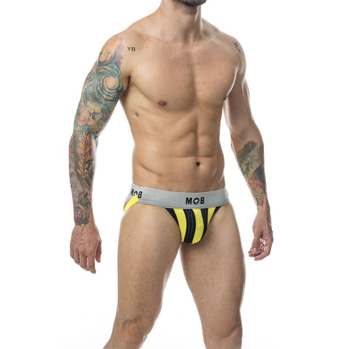 MOB - CALÇA CLASSIC JOCK STRIPE AMARELA TAMANHO G