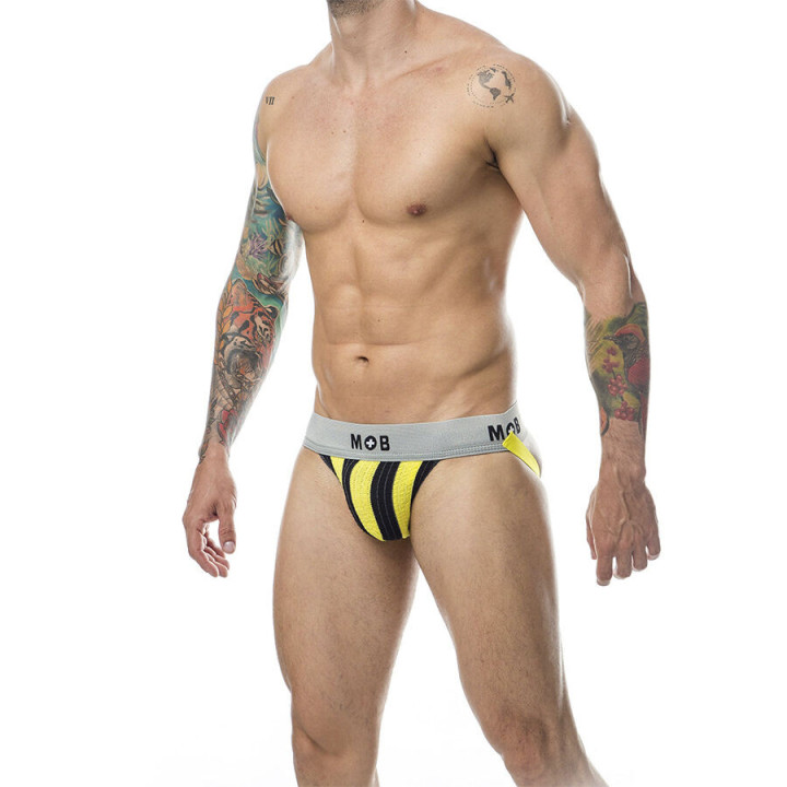 MOB - CALÇA CLASSIC JOCK STRIPE AMARELA TAMANHO M