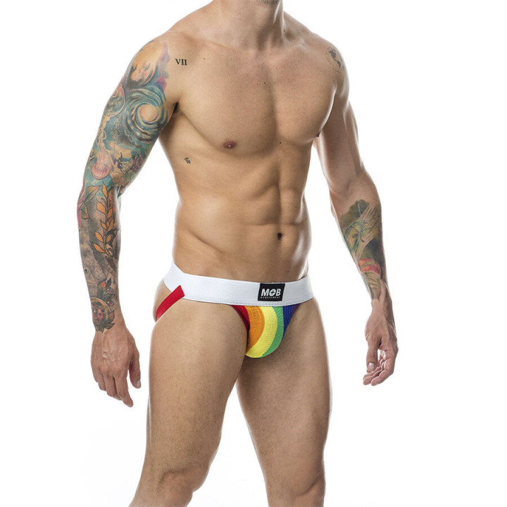 MOB - CALÇA CLASSIC JOCK STRIPE RAINBOW TAMANHO XL