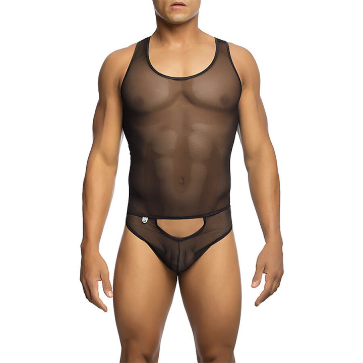 MOB - BODYSHEER PRETO TRANSPARENTE TAMANHO P/M