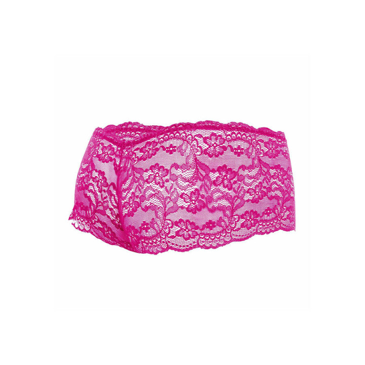 MOB - BOXER DE RENDA ROSA TAMANHO L/XL