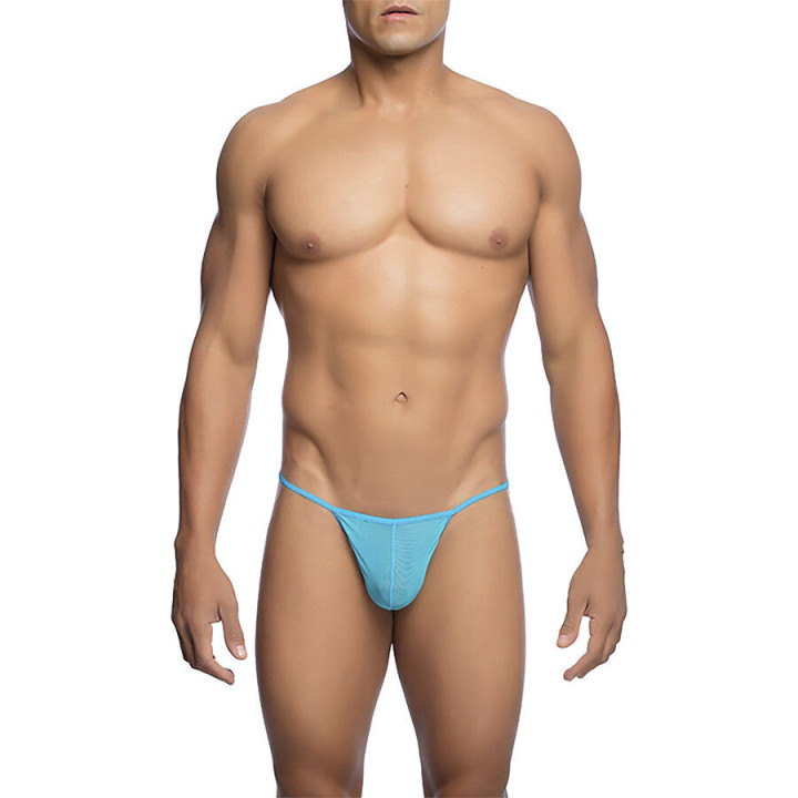 MOB - TANGA T-SHAPED TRANSPARENTE AQUA TAMANHO P/M