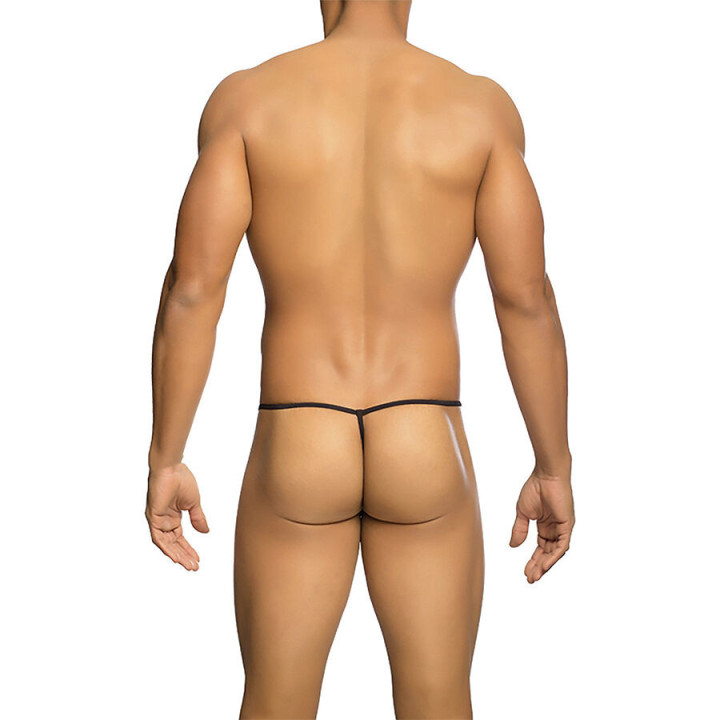 MOB - TANGA T-SHAPED TRANSPARENTE PRETA TAMANHO P/M