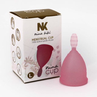 NINA KIKÍ - COPO MENSTRUAL ROSA TAMANHO L 6 + 1 GRTIS