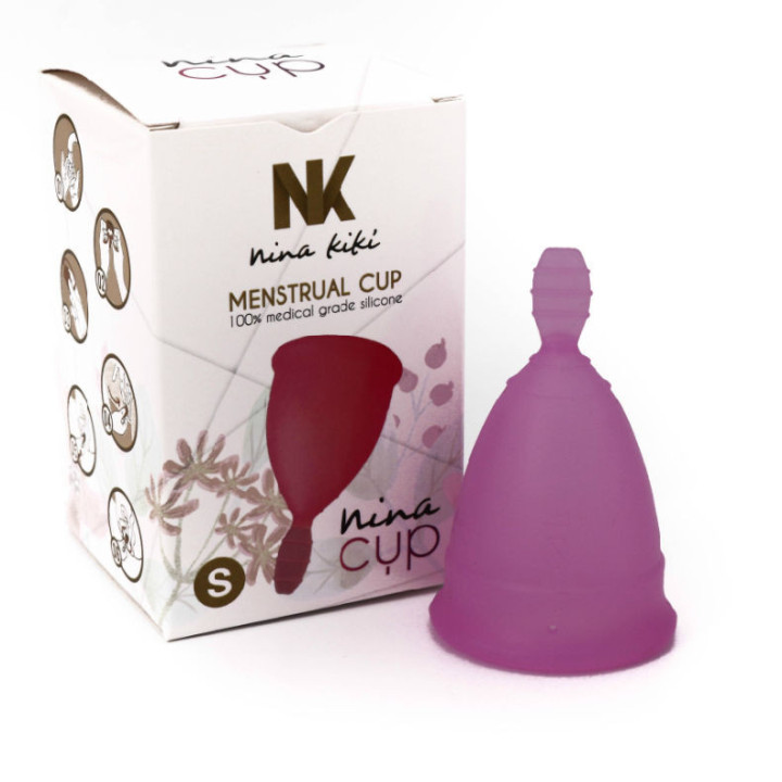 NINA KIKÍ - COPO MENSTRUAL ROXO TAMANHO S 6 + 1 GRTIS