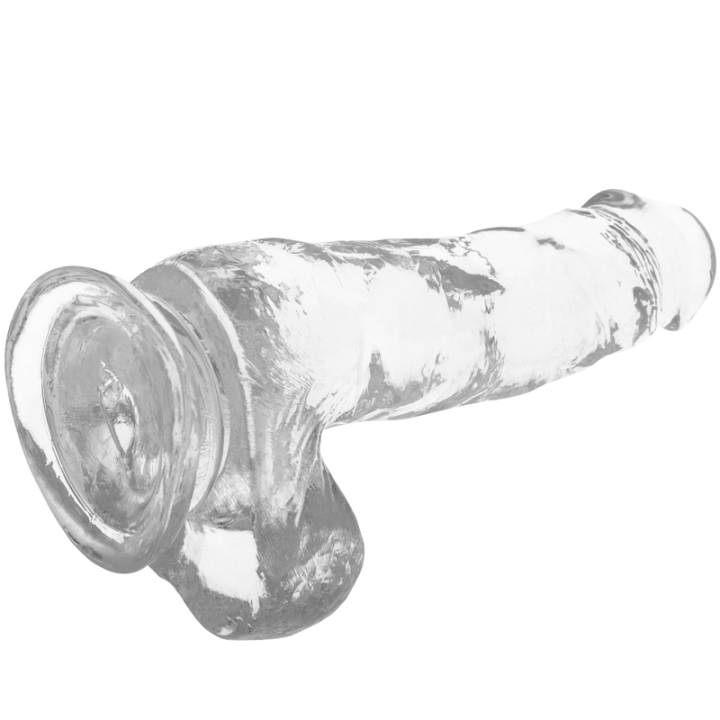 X RAY - ARNÊS + DILDO TRANSPARENTE COM BOLAS 18.5 CM -O- 3.8 CM