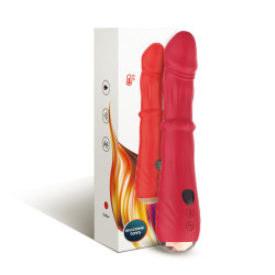 ARMONY - VIBRADOR ESTIMULADOR TERMO-AJUSTÁVEL POINT A DILDO VERMELHO