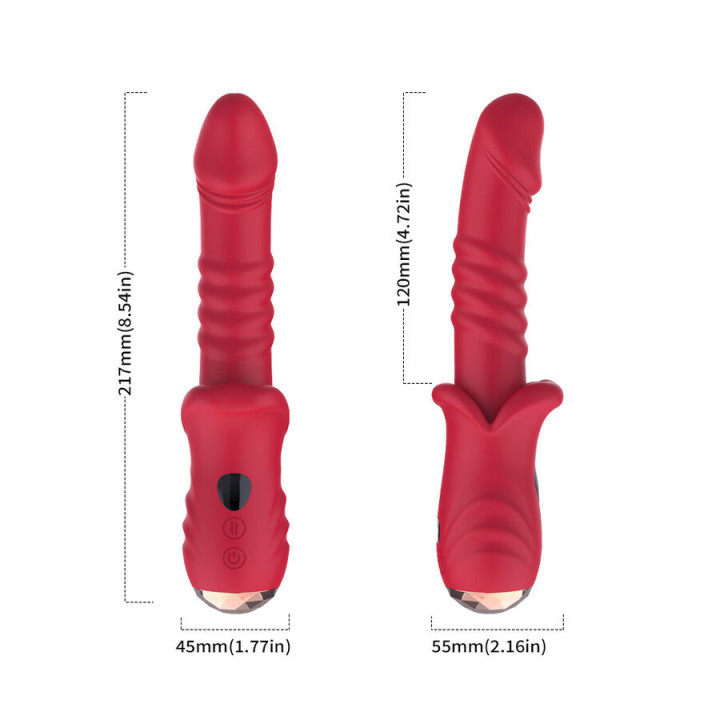 ARMONY - POINT A ESTIMULANTE VIBRADOR DILDO VERMELHO