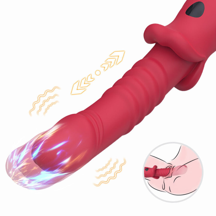 ARMONY - POINT A ESTIMULANTE VIBRADOR DILDO VERMELHO