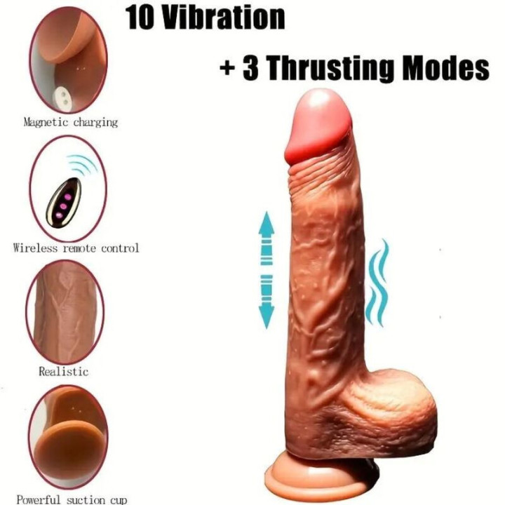 ARMONY - DILDO REALISTA VIBRATÓRIO RECARREGÁVEL